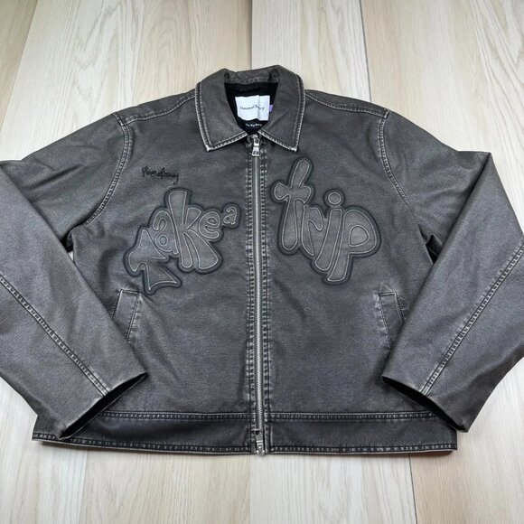 House of Sunny Women's Black The Big Bang Vol 23 Faux Leather Jacket Size Large - Picture 1 of 8